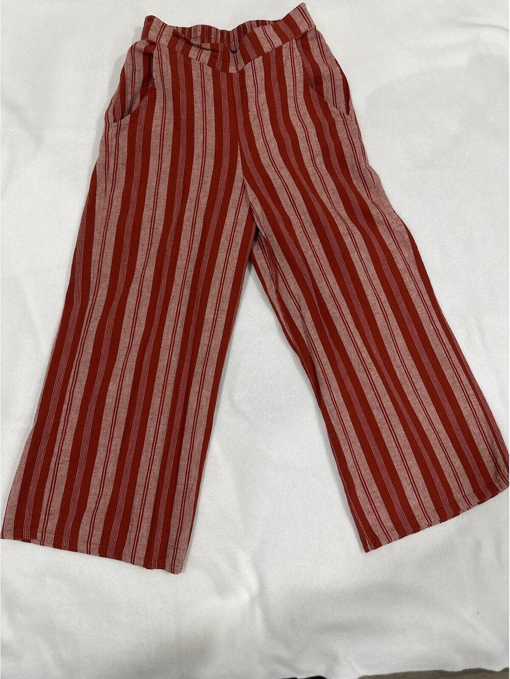 Arizona Red and Pink Stripe Wide Leg Pants